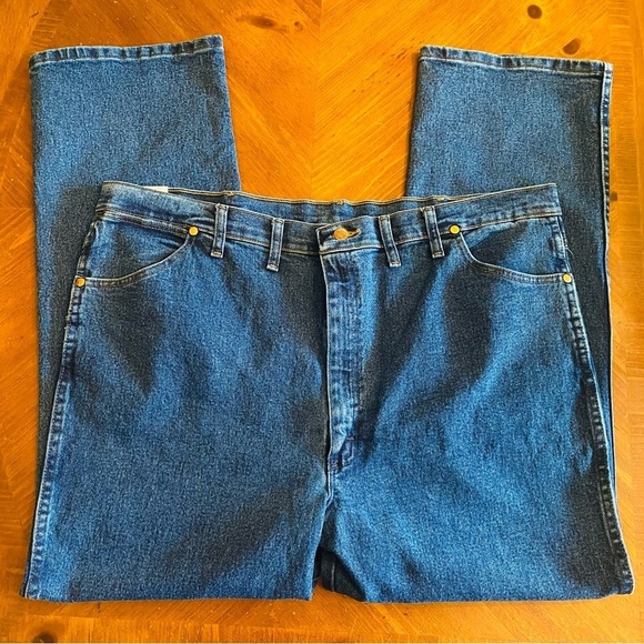 Wrangler Cowboy Cut Active Flex Indigo Slim Fit Jeans 44X30 NWT - Picture 4 of 15